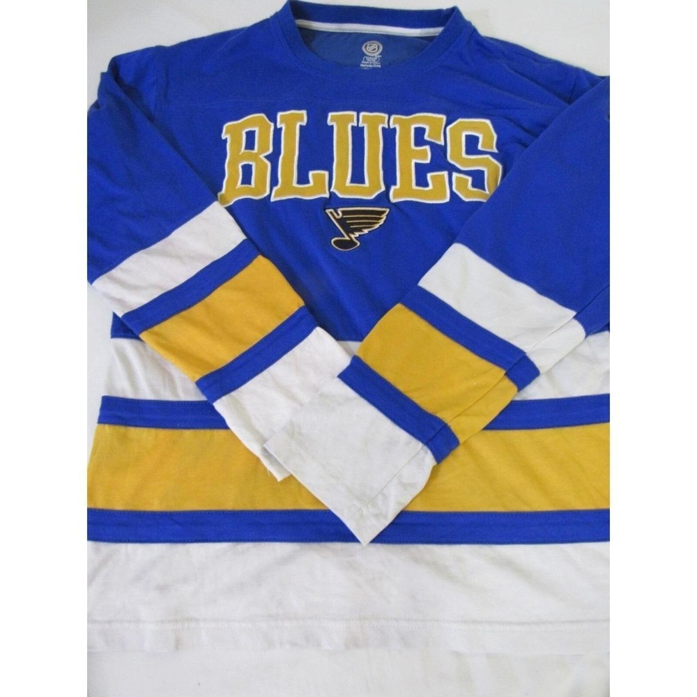 NHL Hockey St. Louis Blues NHL Jersey Gold‎ Blue White Stitched Lettering Size M